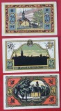 Germania lot 3 notgeld 2 x 25 + 50 pfennig 1921 Zeulenroda **