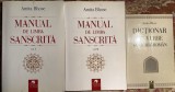 MANUAL DE LIMBA SANSCRITA DOUA VOLUME+DICTIONAR DE VERBE SANSCRIT -ROMAN, AMITA BHOSE/253+221+111 PAGINI/,,CUNUNI DE STELE",2011/STARE F.BUNA