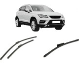 Cumpara ieftin Set 3 stergatoare SEAT ATECA (KH7, KHP) din 2016-2021, pentru parbriz si luneta fata si spate auto, Bosch Aerotwin-Aerotwin, din cauciuc siliconat rez