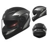 Casca Moto/Scuter FIXATO Phantom, Protectie UV, Viziera Dubla, Ventilatie buna si permeabilitate la aer, Marime universala 59-62 cm, Negru Argintiu