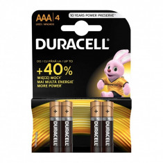 Set 4 baterii Duracell Basic, tip AAA foto
