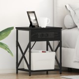 vidaXL Dulap de noapte Stejar negru 41 x 31 x 51 cm Lemn compozit