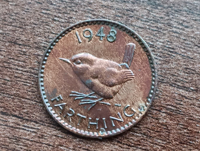 M3 C50 - Moneda foarte veche - Anglia - Farthing - 1948 foto