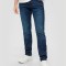 Blugi barbati Rick cu talie medie si croiala Slim fit, Albastru inchis, W31 L32