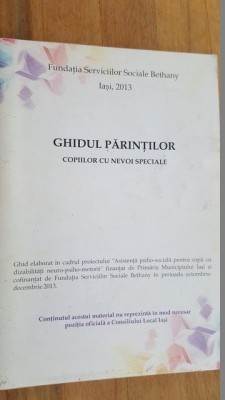 Ghidul parintilor copiilor cu nevoi speciale foto