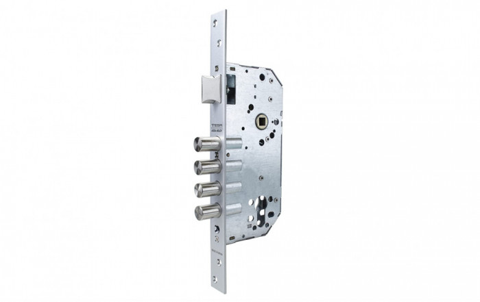 Broasca monopunct Tesa Assa Abloy pentru usi din lemn, placat cu alama, 30x30mm - RESIGILAT