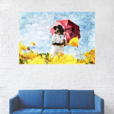 Tablou Canvas, Lalele galbene, Peisaj - 60 x 90 cm foto
