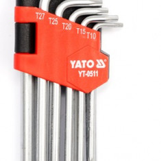 Set 9 chei imbus Torx cu gaura T10-T50 YATO