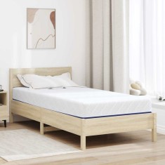 vidaXL Saltea Alb și albastru 90 x 200 cm Spumă