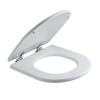Capac WC, din MDF, Savini Due Esedra, alb, lucios, inchidere standard, 355 x 420 mm