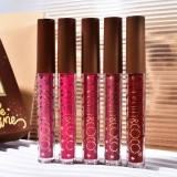 Set rujuri lichide &quot;be mine&quot; &acirc; 5 culori lucioase, catifelate, rezistente la transfer, cruelty-free