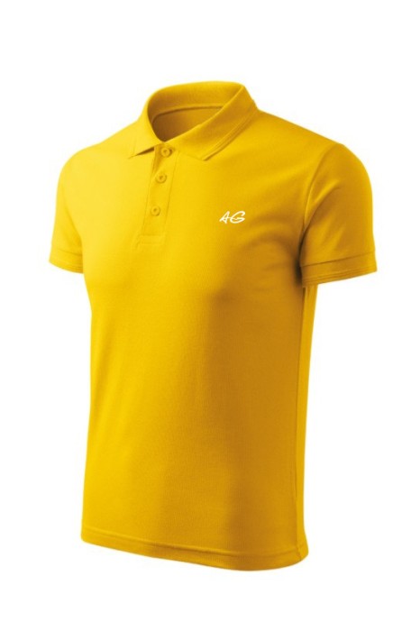 Tricou barbati polo slim galben TR010