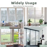 Folie Decorativă Geam cu Dungi &ndash; Intimitate și Protecție Solară, 600x2000 mm 10x20 mm