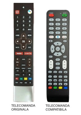 Telecomanda inlocuitoare TV Allview 40ATA6000-F compatibila cu originalul cod ER1292-N /MFY1282 (565) foto