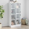 VidaXL Dulapuri &icirc;nalte cu uși, alb, 68x37x142 cm, lemn prelucrat 3295857