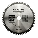 Disc taiat lemn ROTOR 210*30/25,4 cu adaptor 60T Innovative ReliableTools