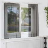 vidaXL Perdele Voile cu buzunare pentru bare 2 buc Negru 4102166