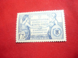 Serie - Aniversarea Constitutiei SUA 1937 Franta ,1 val. sarniera, Nestampilat