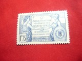 Serie - Aniversarea Constitutiei SUA 1937 Franta ,1 val. sarniera