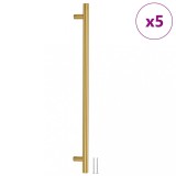 Manere de dulap, 5 buc., auriu, 480 mm, otel inoxidabil