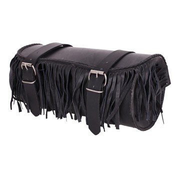 Ganta moto piele Adrenaline Tooler Fringes, negru, 1L foto