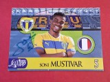 Foto fotbal cu semnatura originala jucatorul Soni MUSTIVAR nr. 5 - FC PETROLUL PLOIESTI (anul 2013)
