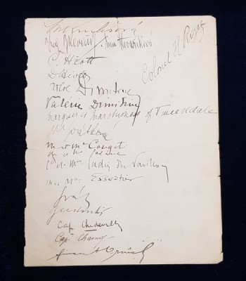 LISTA DE SEMNATURI IN CARTE DE ONOARE , PERIOADA INTERBELICA , DATATA 1923 foto