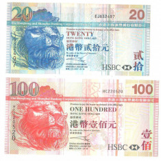 SV * Hong Kong LOT 20 si 100 DOLLARS 2005 VF+ / -AUNC