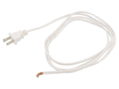 Cablu Electric 2x18AWG PVC 1,8m Alb 10A foto
