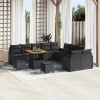 VidaXL Set de canapele pentru grădină 13 pcs Negru 80 x 80 x 71 cm 3364269