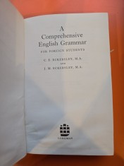 A Comprehensive English Grammar - C. E. Eckersley, M.A. și J. M. Eckersley, M.A.