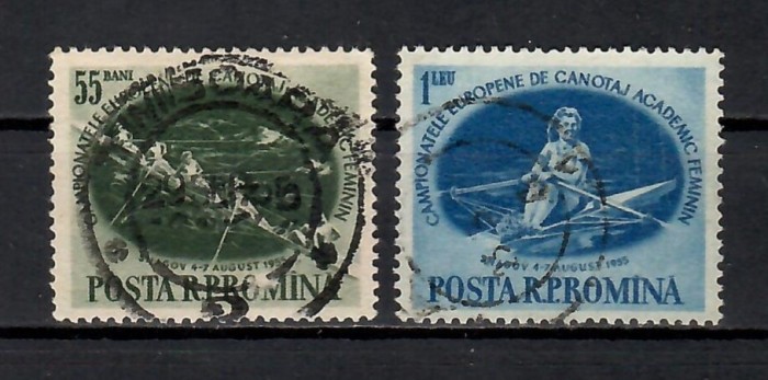 Romania 1955, LP.391-C.E.de canotaj academic feminin,Snagov,