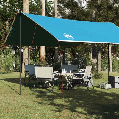 vidaXL Prelată de camping, albastru, 460x305x210 cm, impermeabilă foto