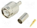 Conector TNC mufă tată drept 50&Omega; crimpat POM aurit AMPHENOL RF