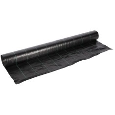 Folie antiburuieni, polietilena, tesuta, neagra, 100 g/m2, 1.5x100 m, Micul Fermier