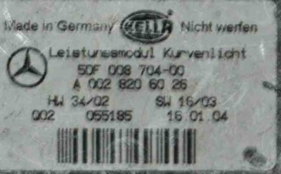 Modul xenon far dreapta față MERCEDES-BENZ E W211 2004 OEM: A0028206026 | 1997968 foto