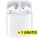 Cumpara ieftin 1+1 Casti wireless audio EVO Buds Inpods 12, Bluetooth 5.0, Microfon, Touch Senzor, Alb