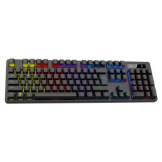 Tastatura mecanica Gaming Omega, 445 x 155 x 38.5 mm, 6 culori, iluminare LED, USB, Negru