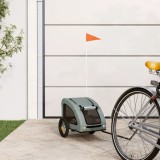 VidaXL Remorcă de bicicletă animale companie, gri, textil oxford/fier