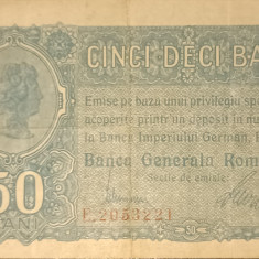 SD0022 Romania 50 bani 1917 BGR