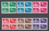 ROMANIA 1967 PORTO DUBLE CULORI SCHIMBATE FILIGRAN R.P.R. PERECHE SERII MNH, Nestampilat