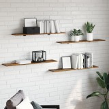 vidaXL Placă Raft pentru Cărți cu raft 4 pcs Maro 100 x 40 x 1.5cm PAL