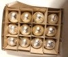 Lot 12 globuri vechi vintage West Germany, Craciun, cca 6cm diametru, argintii
