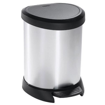 Cos de gunoi cu pedala, 5 L, inox, Curver foto