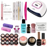 Kit Unghii Gel LUXORISE Exclusive Elite + Freza &amp;amp; Lampa UV / LED