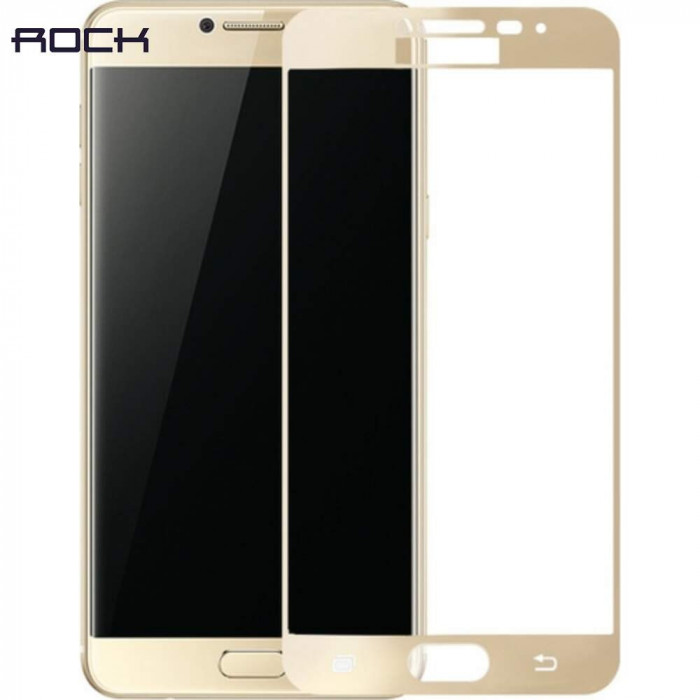Folie Protectie Sticla 3D Gold Samsung Galaxy S6 Edge Plus