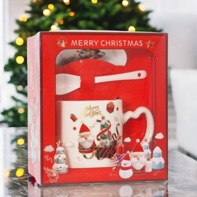 Set cana 400 ML, farfurie si lingura de Craciun, cadoul perfect de sarbatori, JollyMag, KB20WZ2 foto