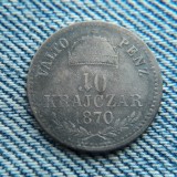 2L - 10 Krajczar 1870 Ungaria - argint / primul an, Europa