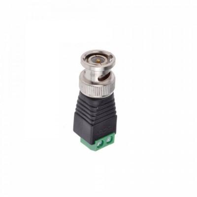 Conector BNC pentru montaj pe fir , cu rigleta , prindere cu suruburi , High Quality foto