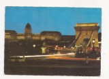 FA14 - Carte Postala- UNGARIA - Budapesta, Podul cu lanturi, circulata 1982